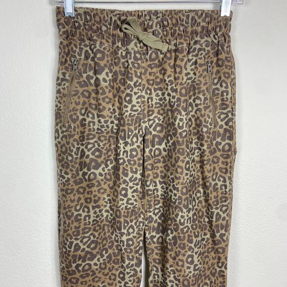 Aritzia Tna Alix Pants Size XXS Leopard Print Joggers Brown Cotton Zip‎ Pockets - Picture 9 of 9